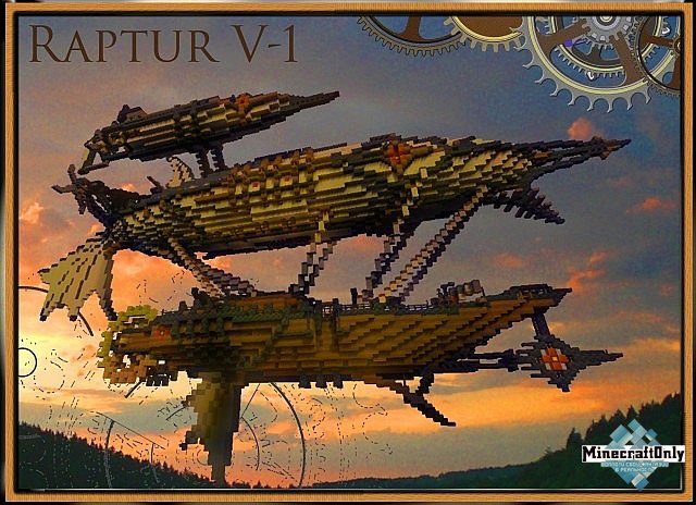 Steampunk Airship Reptur V-1