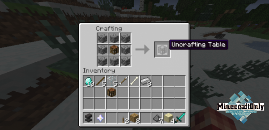 Uncrafting Table для Minecraft 1.7.2