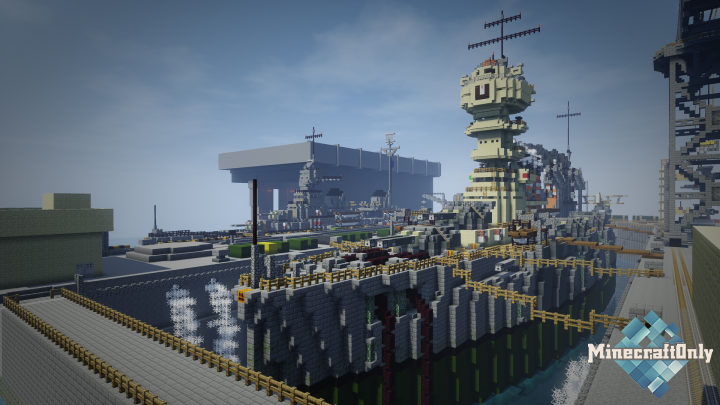 Naval port model in minecraft