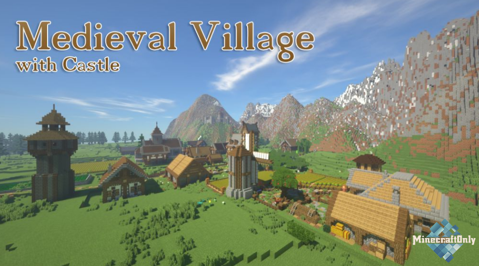 [1.12.2/1.12] Medieval Village with Castle Map