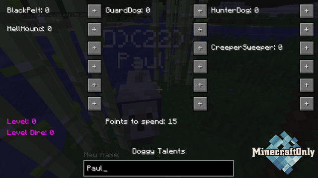 Doggy Talents Mod [1.14.4]