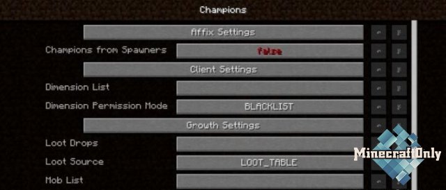 Champions [1.12.2] - Характеристики мобов