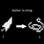 Feather to string avatar
