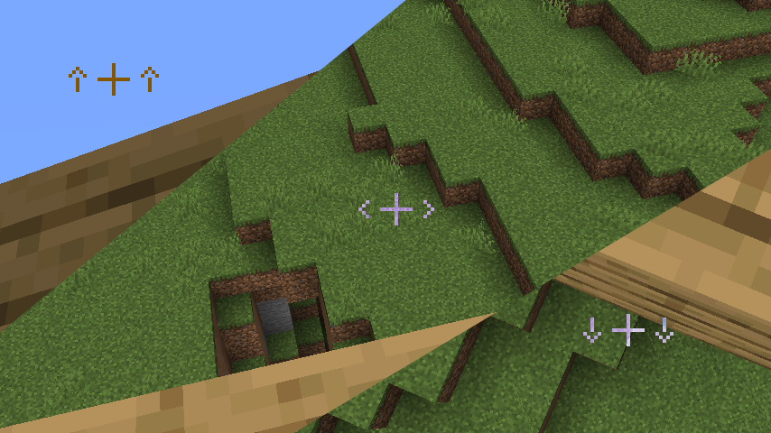 Скриншот всех прицелов мостования (вверх, горизонтально и вниз) Скриншот всех прицелов мостования (вверх, горизонтально и вниз)