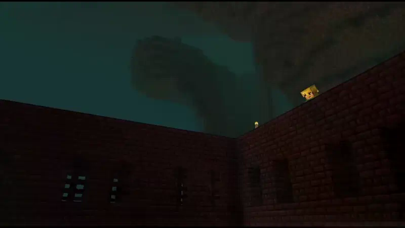 Спуск по лестнице с помощью мостования в Незере Спуск по лестнице с помощью мостования в Незере