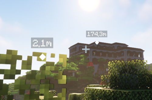 Две метки местоположения. Масштаб меняется в зависимости от расстояния. Две метки местоположения. Масштаб меняется в зависимости от расстояния.