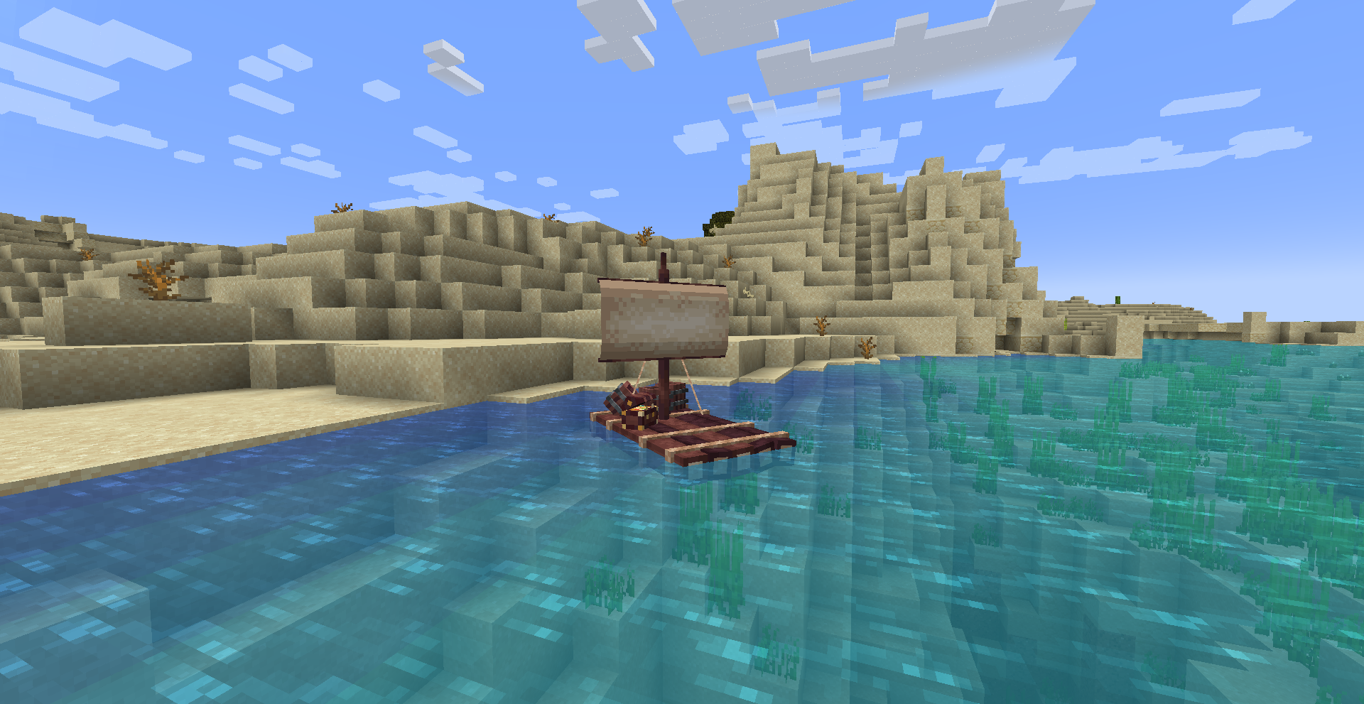 Плот в тёплом океане Плот в тёплом океане