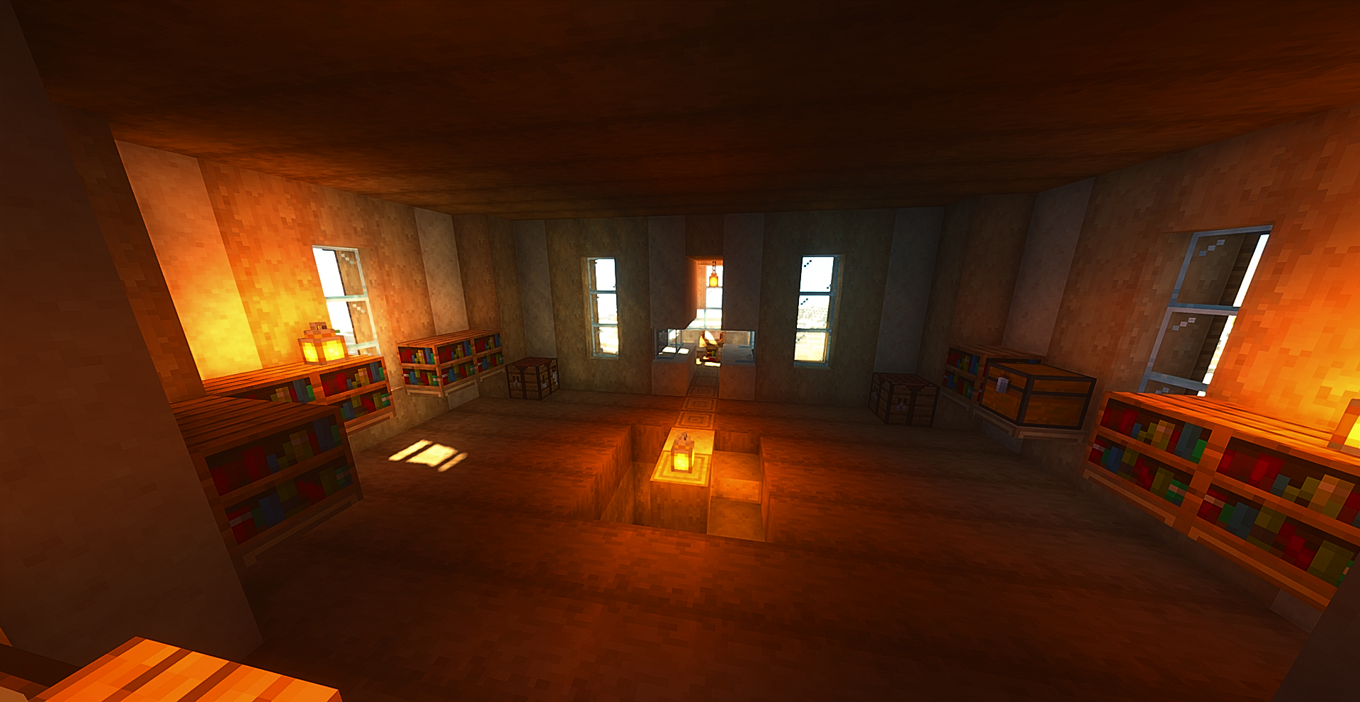 Интерьер библиотеки в пустыне Интерьер библиотеки в пустыне