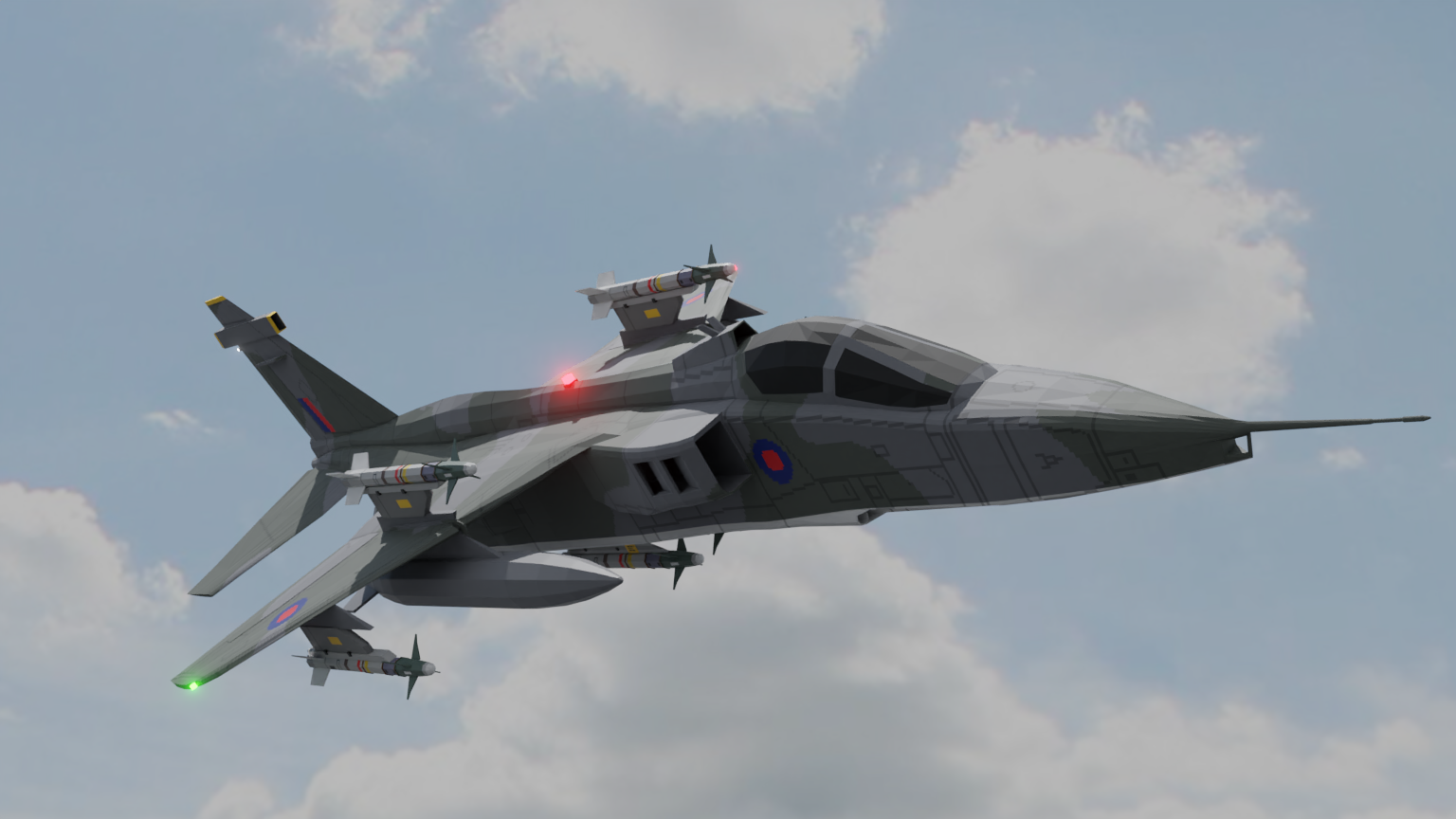 SEPECAT Jaguar GR1 с ракетой AIM-9 SEPECAT Jaguar GR1 с ракетой AIM-9