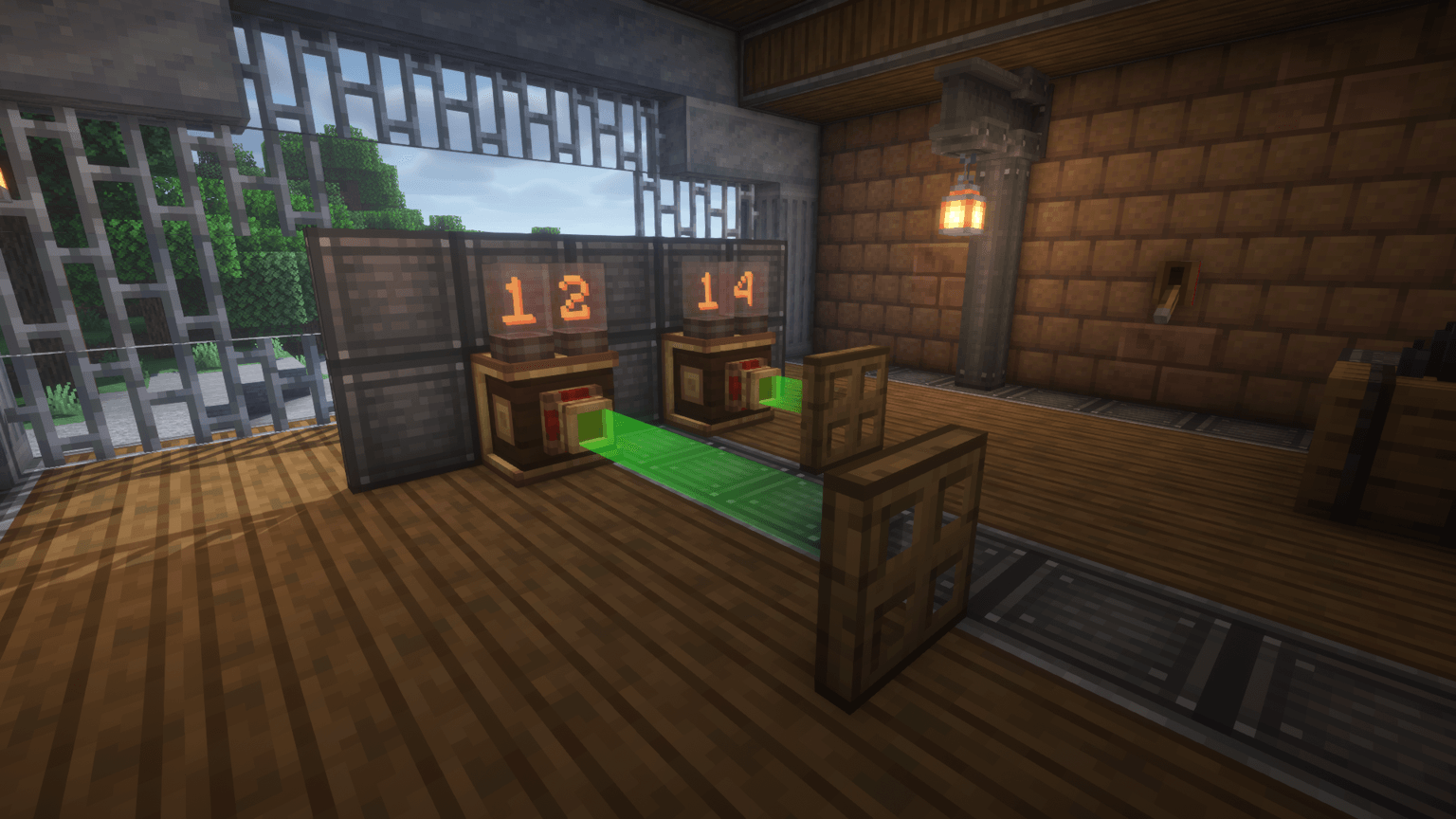 Оптические сенсоры обнаруживают блоки и выводят соответствующий редстоун-сигнал Оптические сенсоры обнаруживают блоки и выводят соответствующий редстоун-сигнал