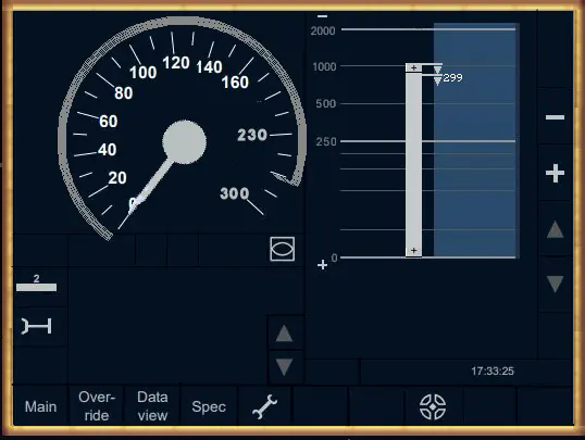 Оверлей со спидометром и обзором состояния пути Оверлей со спидометром и обзором состояния пути