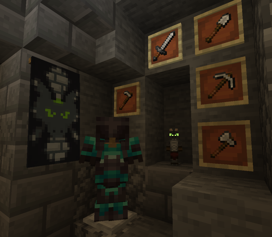 Отделка брони, баннер и комплект инструментов. Отделка брони, баннер и комплект инструментов.