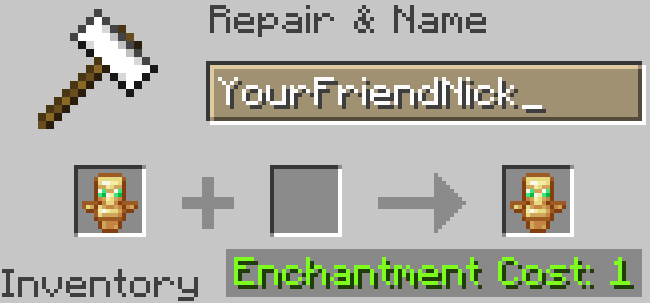 Переименуйте тотем на наковальне Переименуйте тотем на наковальне