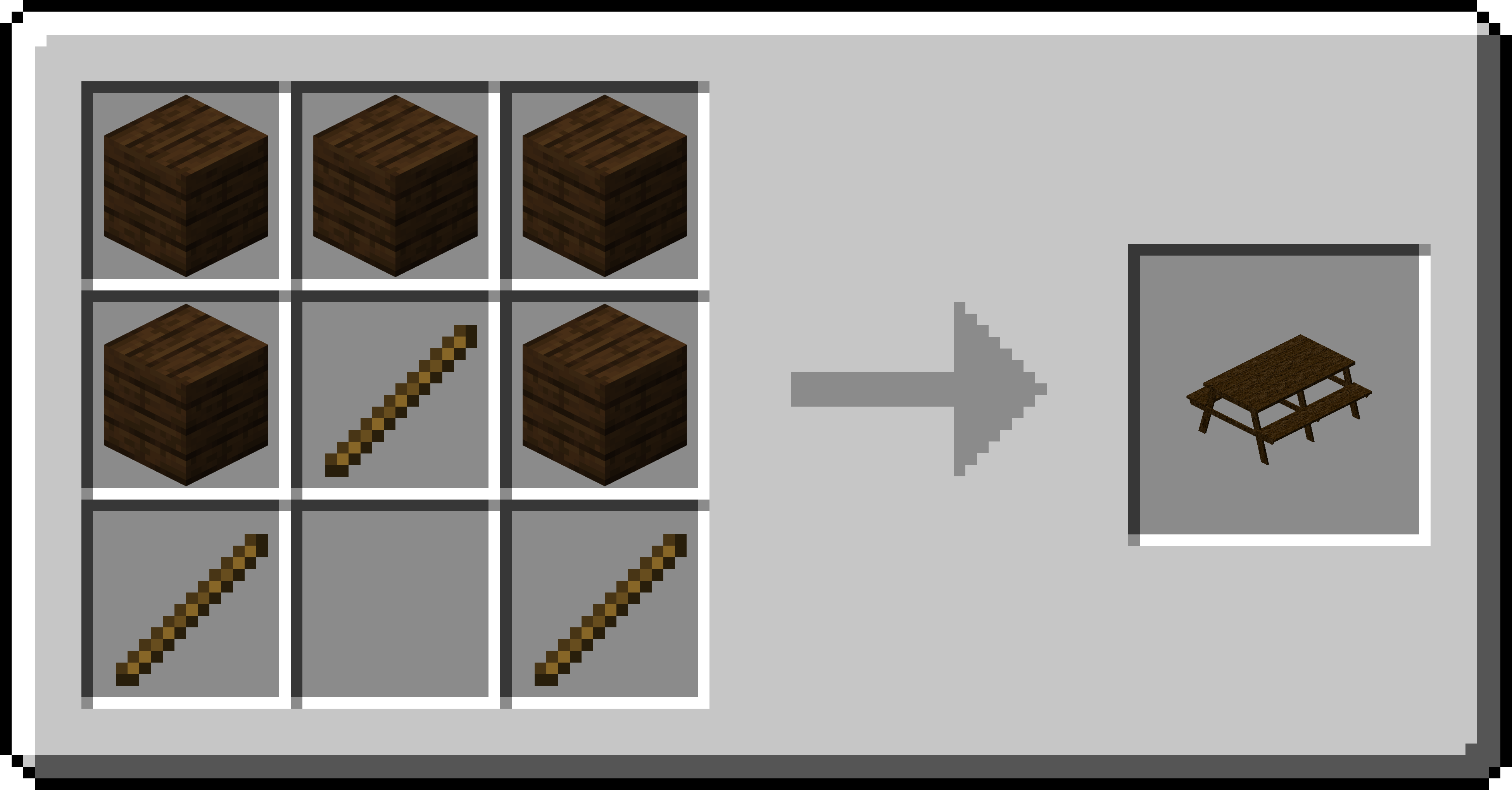 Рецепт Пикник Скамейки из Тёмного Дуба Рецепт Пикник Скамейки из Тёмного Дуба