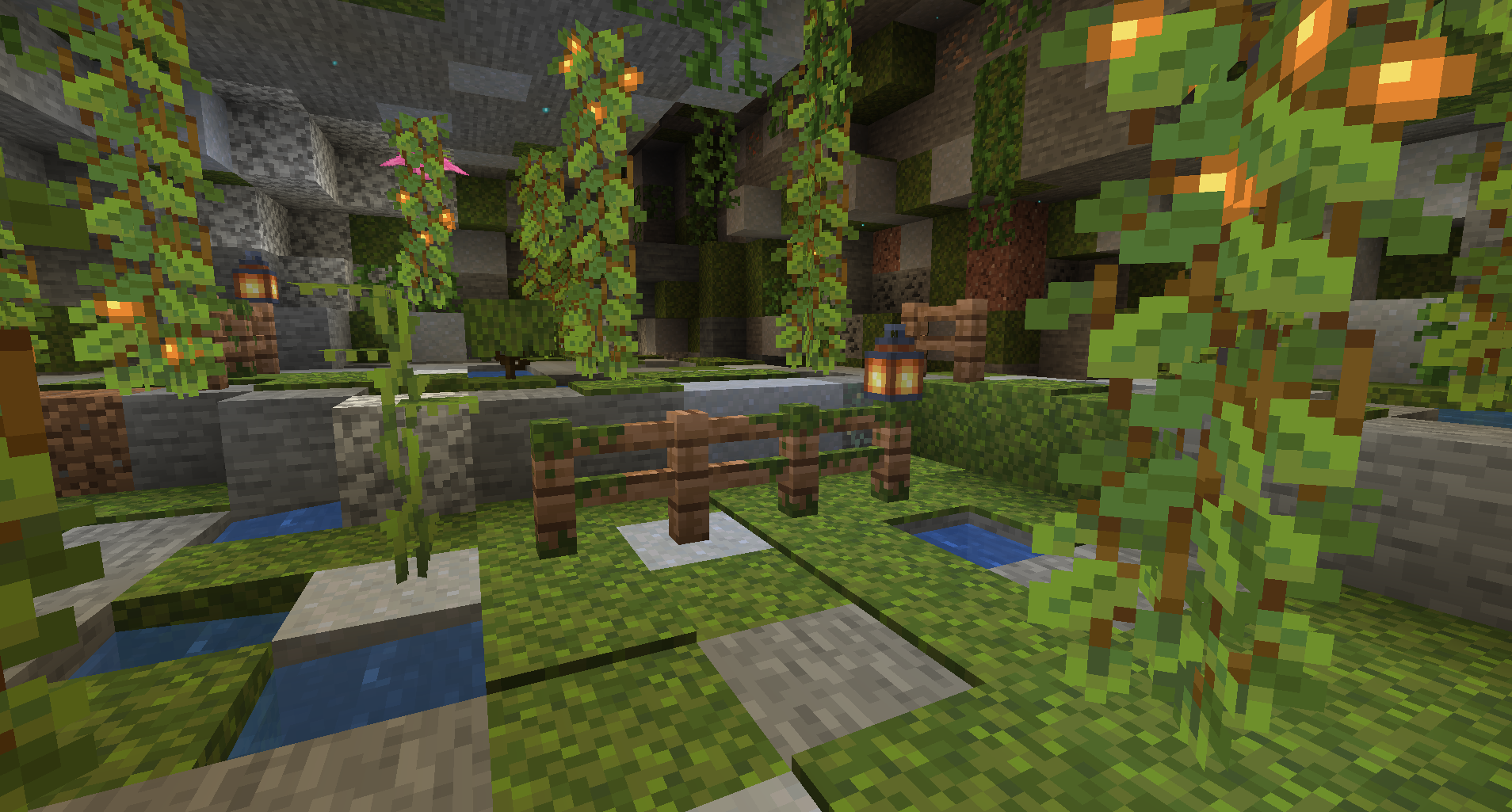 Пышные пещеры с улучшенным "снегом" и ресурс-паком расширения LambdaBetterGrass Default. Благодарности cavebiomes от SuperCoder79 за генерацию пышных пещер. Пышные пещеры с улучшенным "снегом" и ресурс-паком расширения LambdaBetterGrass Default. Благодарности cavebiomes от SuperCoder79 за генерацию пышных пещер.