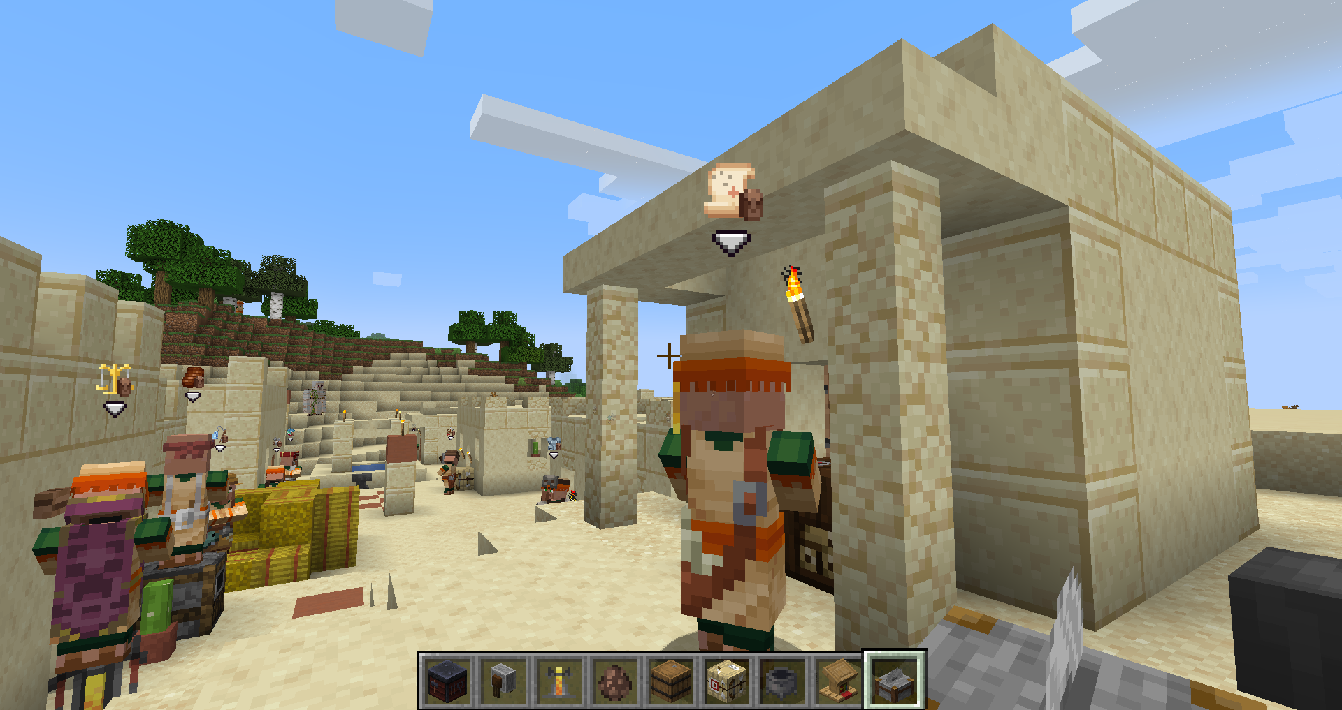 В комплекте есть нарисованные вручную иконки для каждой ванильной профессии. В комплекте есть нарисованные вручную иконки для каждой ванильной профессии.