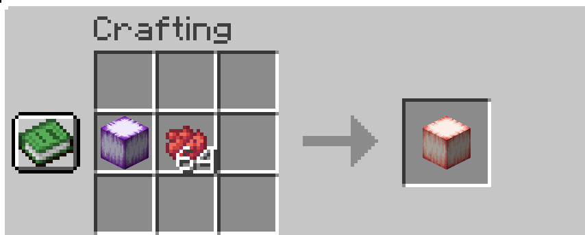 Вы можете перекрашивать любой блок Froglight! Просто примените любой краситель к уже созданным блокам Froglight, чтобы получить любой желаемый цвет! Вы можете перекрашивать любой блок Froglight! Просто примените любой краситель к уже созданным блокам Froglight, чтобы получить любой желаемый цвет!