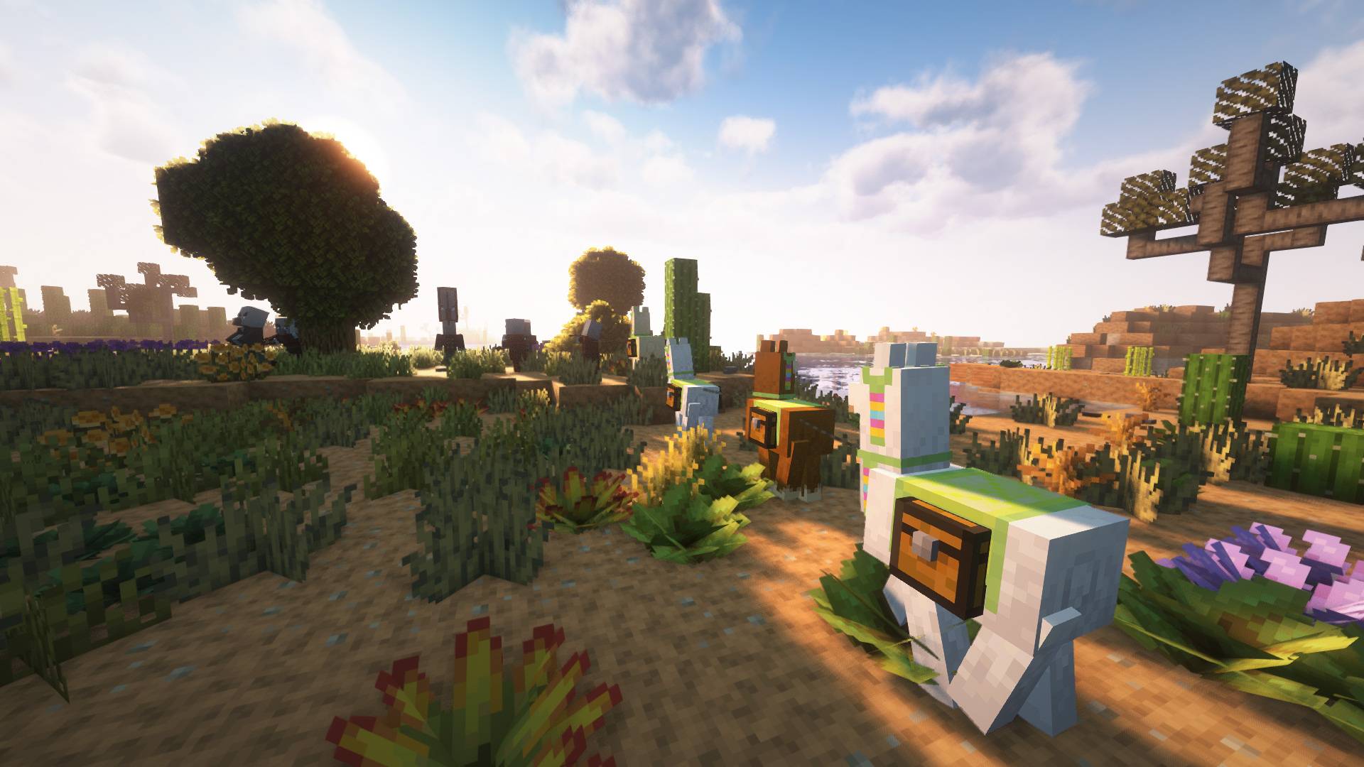 Небольшой караван в саванне Небольшой караван в саванне