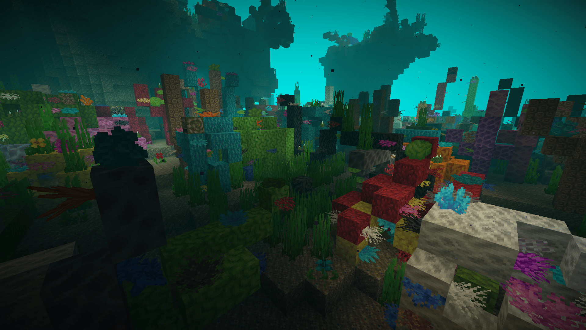 Коралловые рифы будут содержать блоки из обновления Aquatic! Коралловые рифы будут содержать блоки из обновления Aquatic!