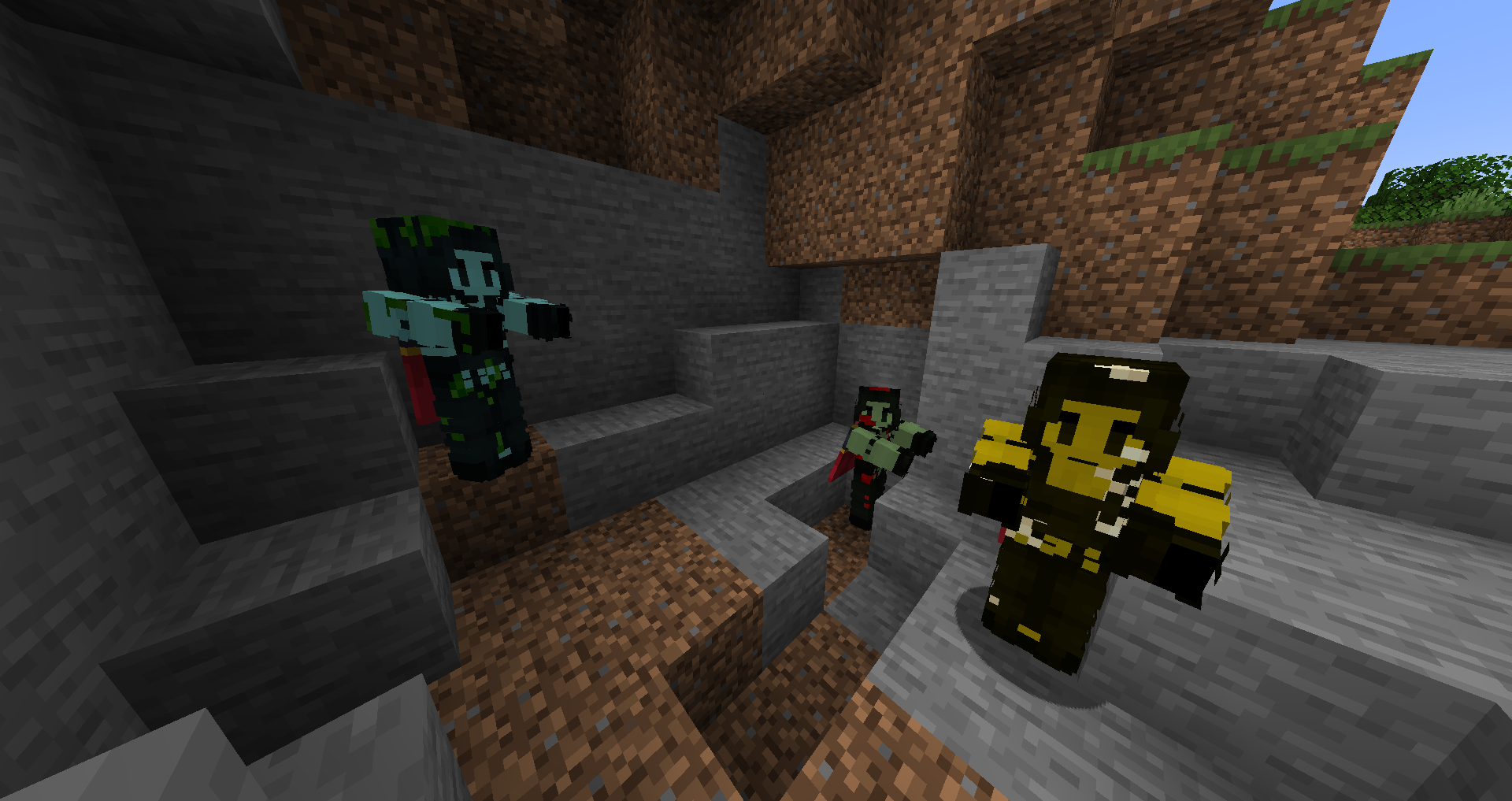 Игроки типа Зомби, Утопленник и Хаск носят скин (и плащ) погибшего игрока. Игроки типа Зомби, Утопленник и Хаск носят скин (и плащ) погибшего игрока.