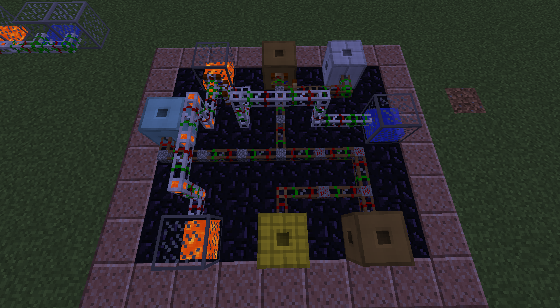 Буферы предметов и резервуары, соединенные трубами Буферы предметов и резервуары, соединенные трубами