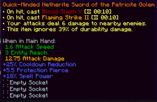 Аффикс «Применение заклинания» Аффикс «Применение заклинания»