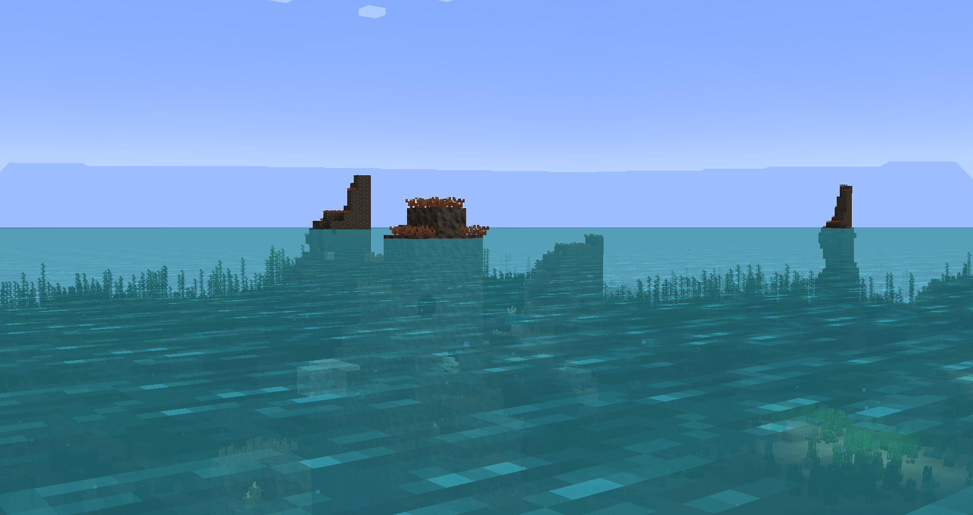 Глубокий тёплый океан и глубокие коралловые рифовые скалы Глубокий тёплый океан и глубокие коралловые рифовые скалы