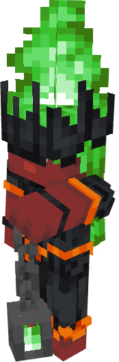 Чёрный гуманоид-страж Опалённых Гнёзд, чьи двойные рога и золотые наручи свидетельствуют о власти, а хлесткий хвост наносит удары тем, кто осмелится угрожать его владениям. Чёрный гуманоид-страж Опалённых Гнёзд, чьи двойные рога и золотые наручи свидетельствуют о власти, а хлесткий хвост наносит удары тем, кто осмелится угрожать его владениям.