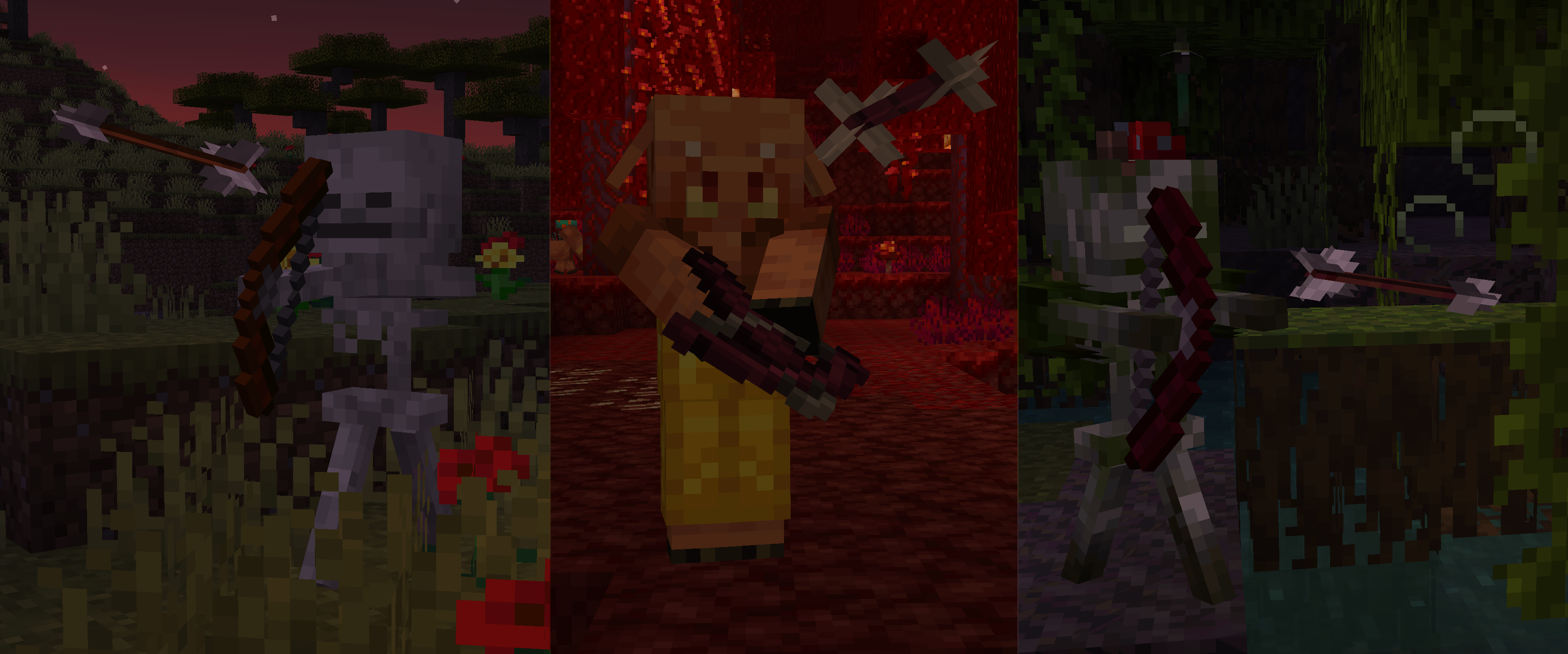 Монстры, использующие варианты оружия и стрел Монстры, использующие варианты оружия и стрел