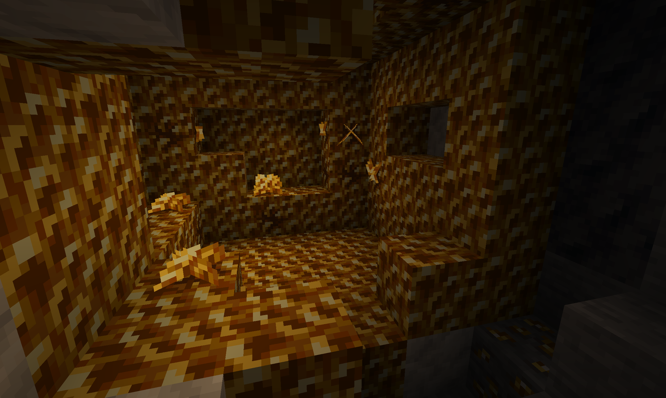 Они генерируются вместе с рудами вокруг, чтобы вам было ещё проще их найти Они генерируются вместе с рудами вокруг, чтобы вам было ещё проще их найти