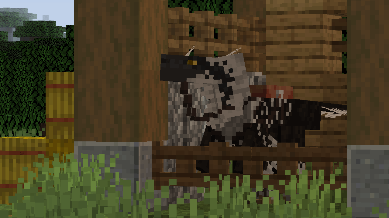 Приручённый Дакотараптор с седлом Приручённый Дакотараптор с седлом