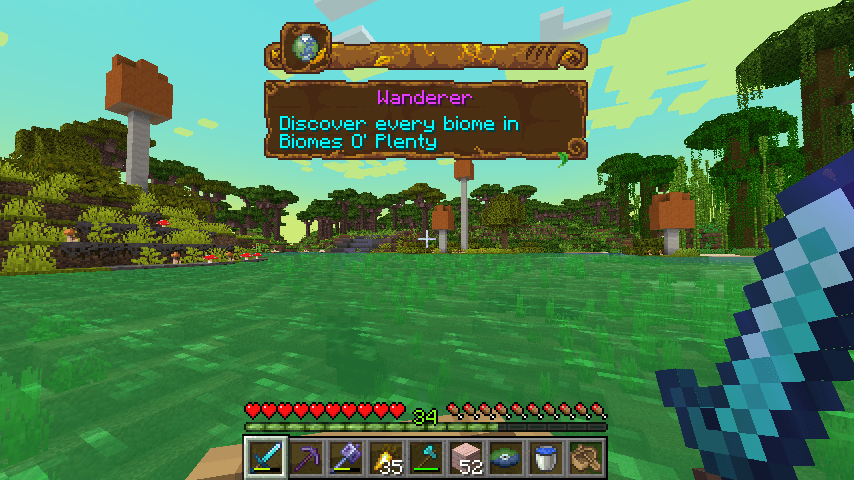 Использована игривая анимация. Поддерживает достижения других модов! (мод: Biomes O' Plenty) Использована игривая анимация. Поддерживает достижения других модов! (мод: Biomes O' Plenty)