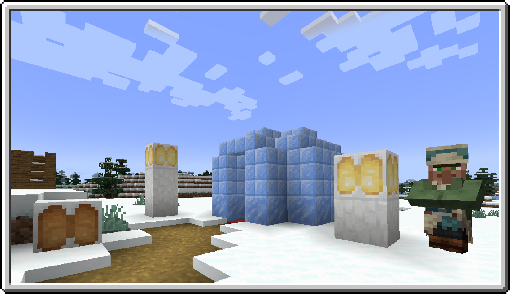 Демонстрация ледяных блоков и блоков из перьев чиллуса Демонстрация ледяных блоков и блоков из перьев чиллуса