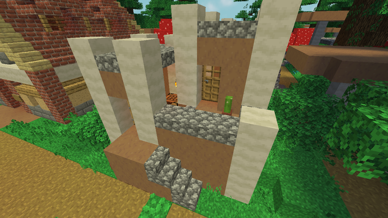 Обычно грибные деревни используют постройки в стиле равнин. С правильными настройками конфигурации вы можете получить постройку в стиле пустыни в грибном биоме. Слева показана конюшня чокобо из ChocoCraft Plus. Обычно грибные деревни используют постройки в стиле равнин. С правильными настройками конфигурации вы можете получить постройку в стиле пустыни в грибном биоме. Слева показана конюшня чокобо из ChocoCraft Plus.