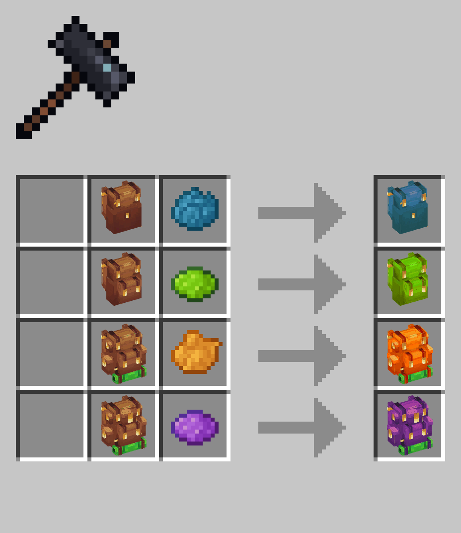 Некоторые примеры красителей для рюкзаков Некоторые примеры красителей для рюкзаков