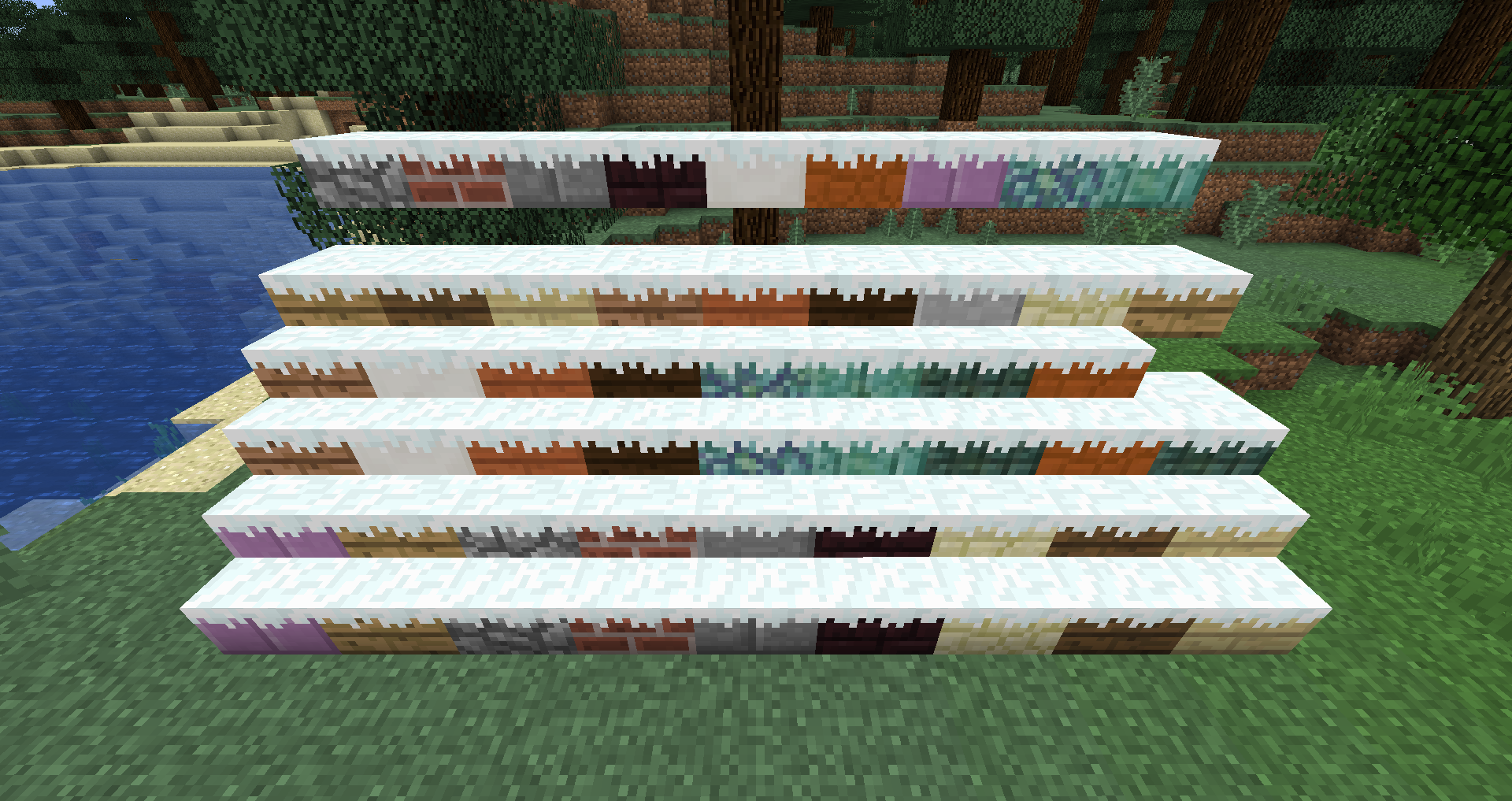 Все ванильные плиты и лестницы (1.13.2) Все ванильные плиты и лестницы (1.13.2)