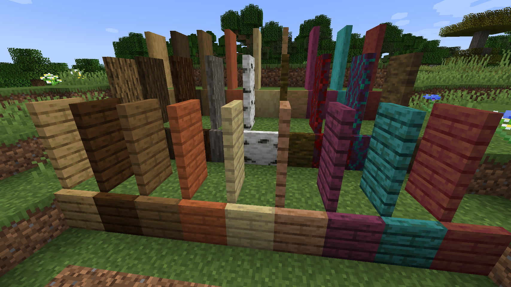 Двери и люки для всех типов древесины (это изображение сделано в версии 1.19.2) Двери и люки для всех типов древесины (это изображение сделано в версии 1.19.2)