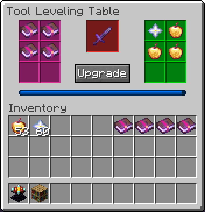 Интерфейс ToolLeveling Интерфейс ToolLeveling