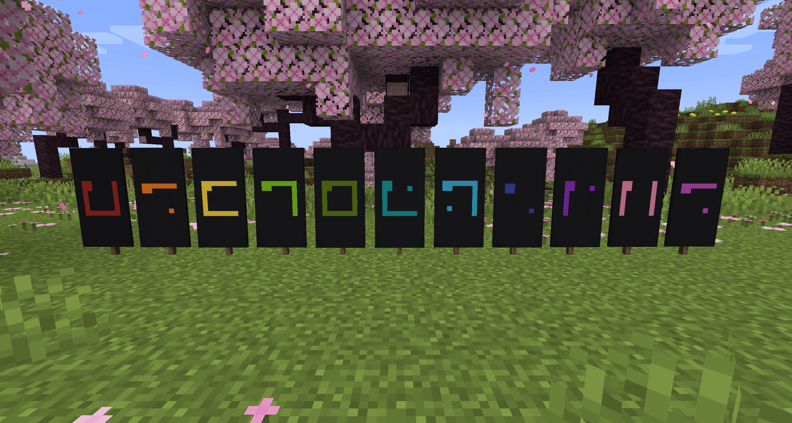 Слово Nyctography составлено из баннерных узоров в градиенте цветов. Слово Nyctography составлено из баннерных узоров в градиенте цветов.