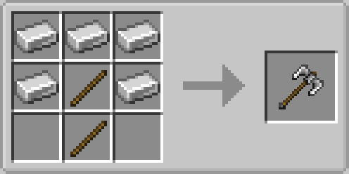 Крафт железного боевого топора Крафт железного боевого топора