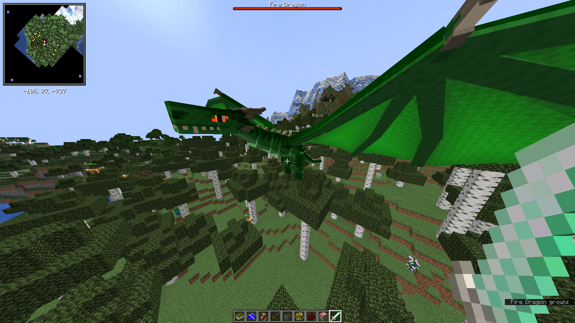 Fire Dragon из Ice and Fire с панелью босса Fire Dragon из Ice and Fire с панелью босса